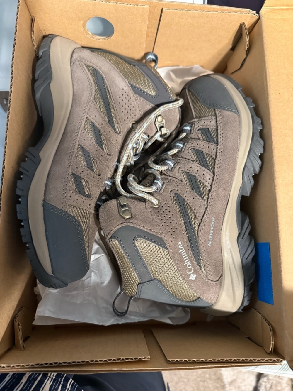 Columbia Brown and Gray Waterproof Hiking Boots